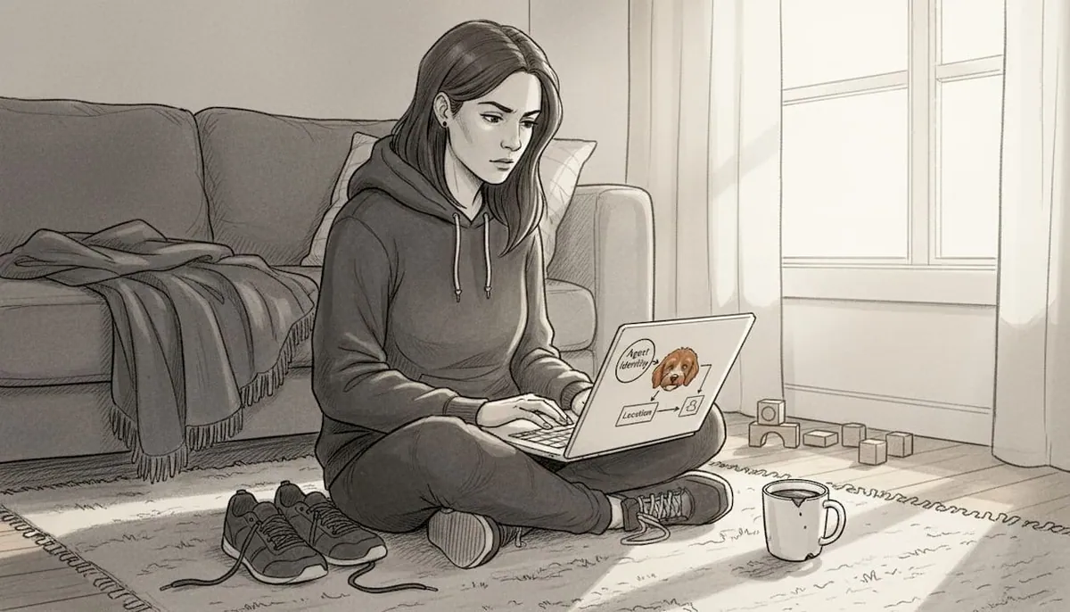 Woman manages agent identities from home